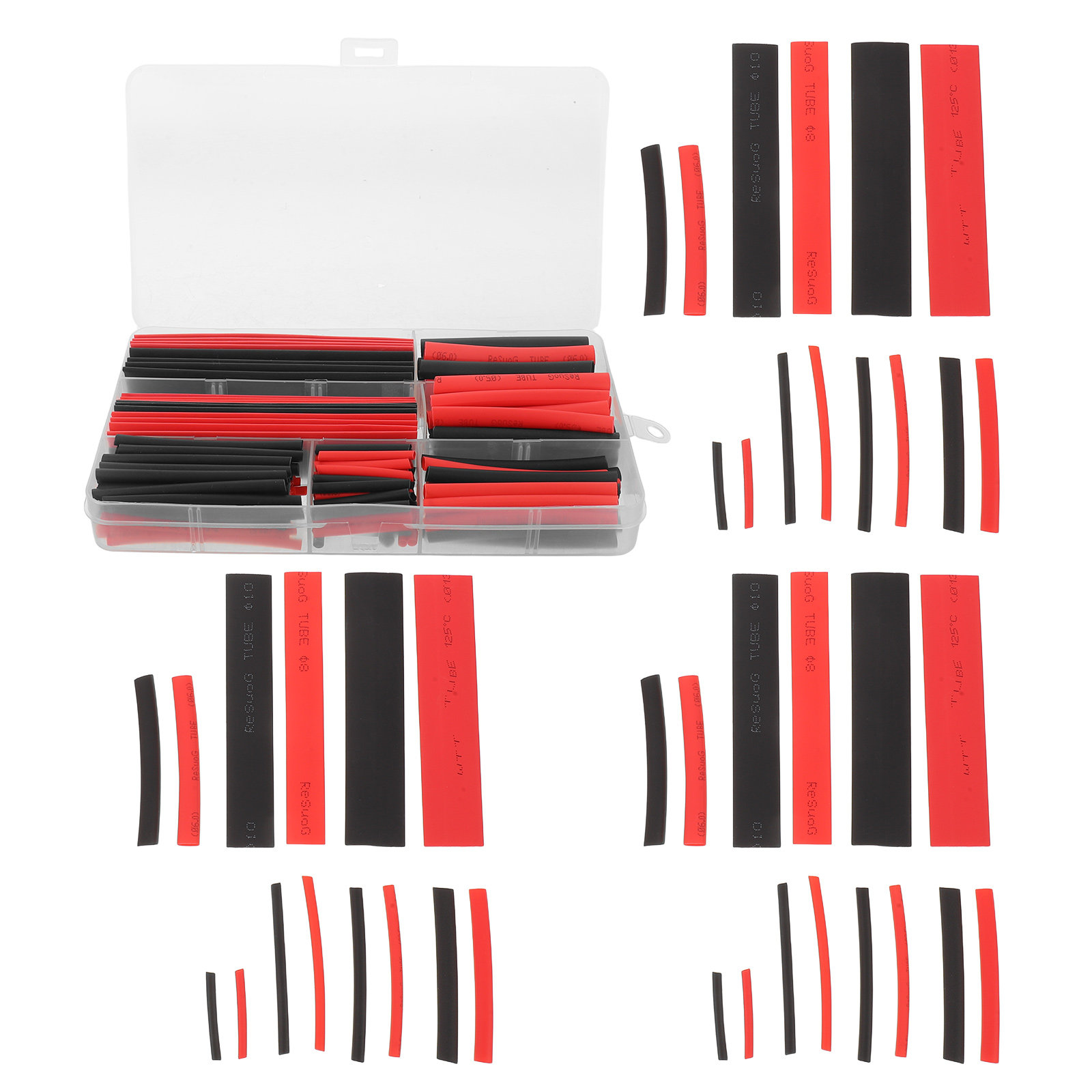 Heat Shrink Tubing - 300 pièces de gaine thermorétractable noire