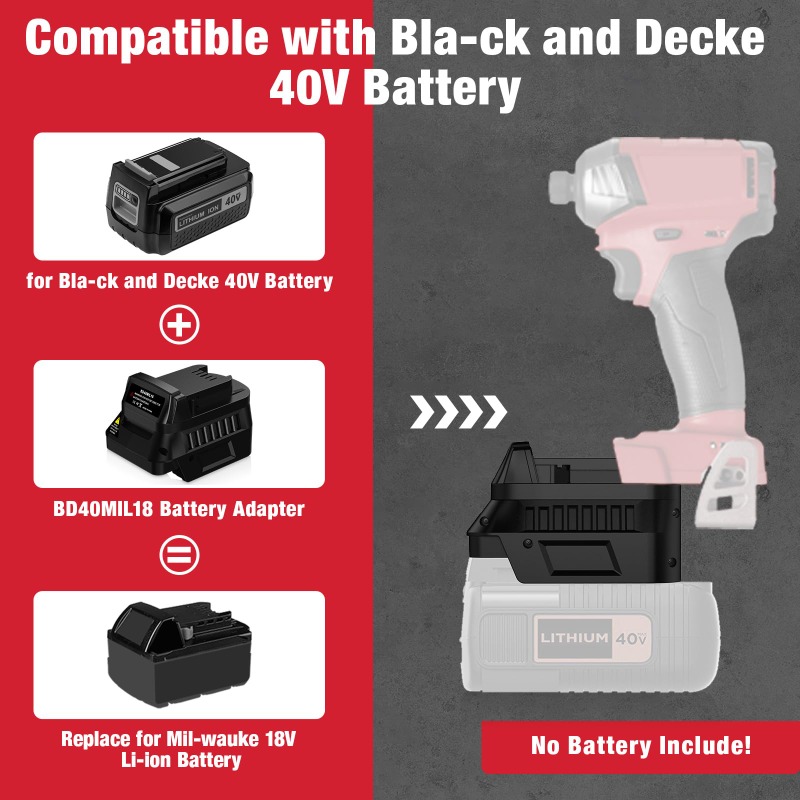 Adaptateur de batterie pour ou - Black+Decker Tool Cordless avis et prix