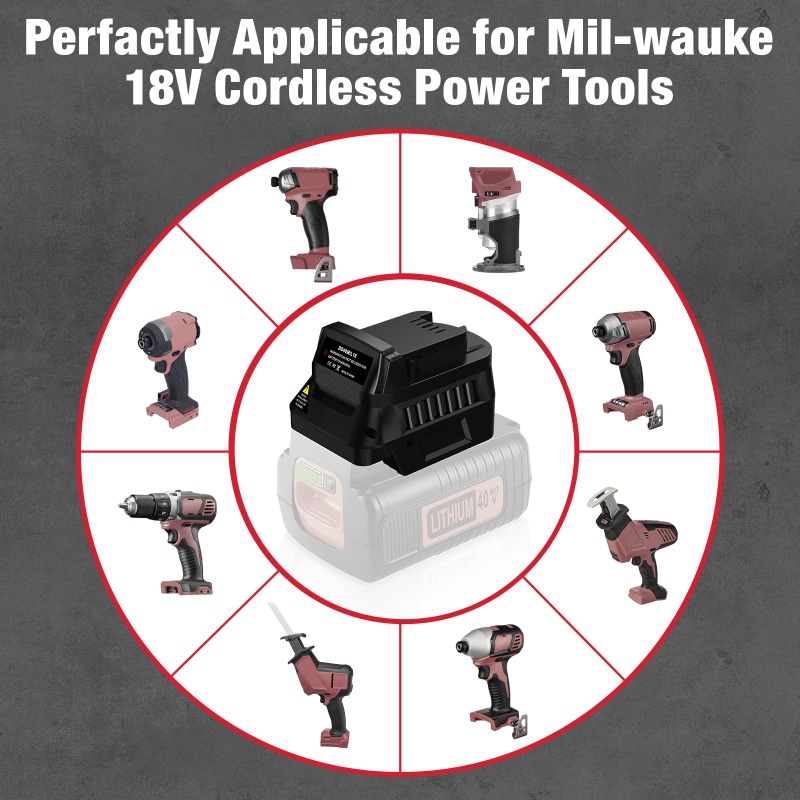 Adaptateur de batterie pour ou - Black+Decker Tool Cordless avis et prix