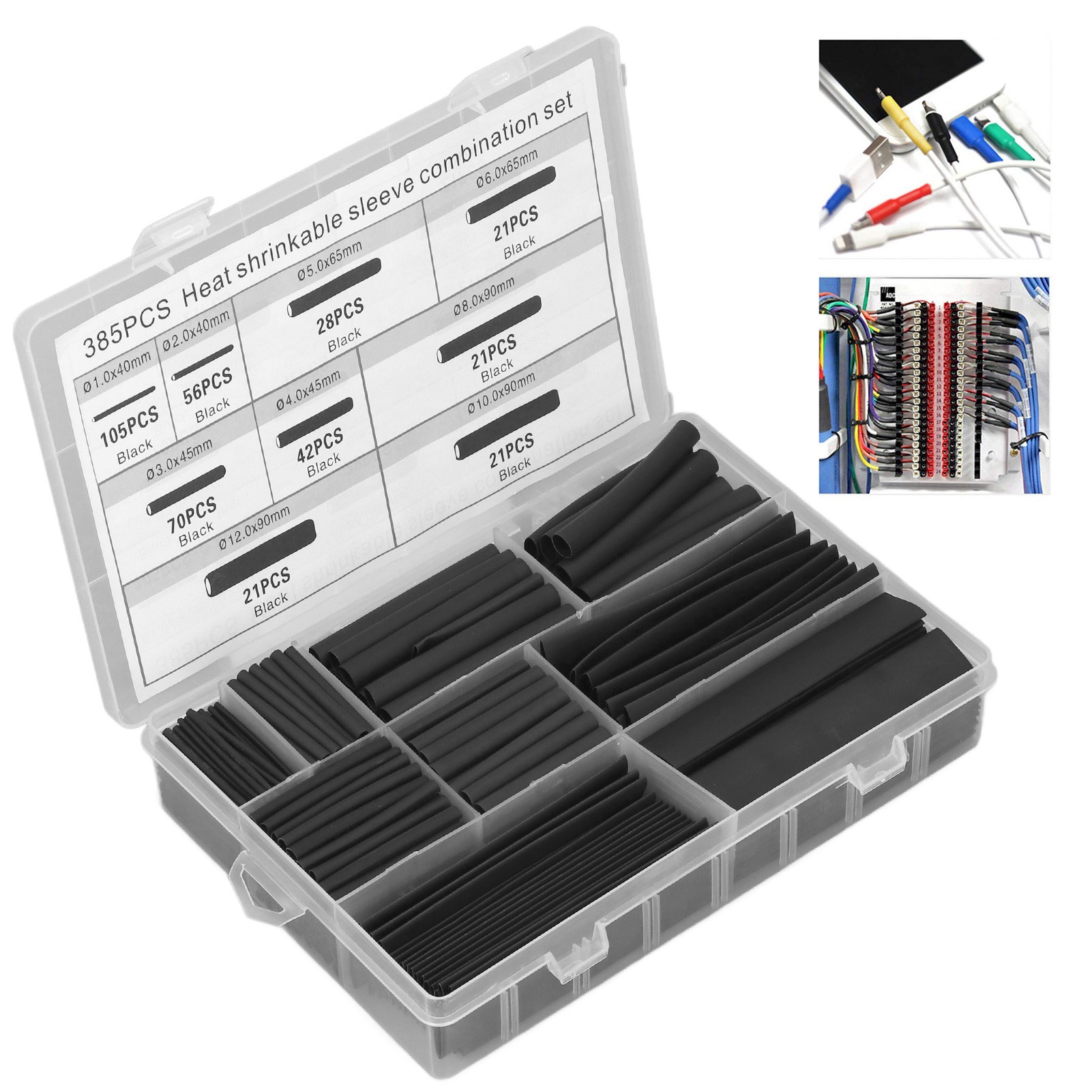 Kit de 385 pièces de gaine the - Heat Shrink Tubing avis et prix